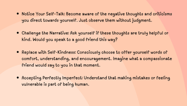 infographic about self-compassion
