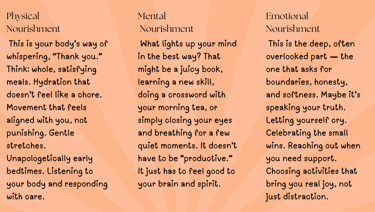 Infographic about self-care