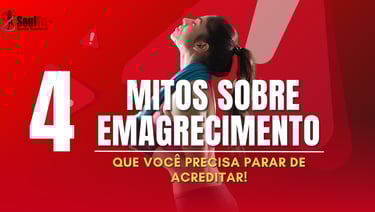 a woman in a blue shirt and red pants with a red background and a red