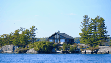 Lake Muskoka real estate on Canadian Shield shoreline.