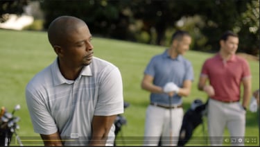 Hair and Makeup for Wells Fargo commercial featuring golfers