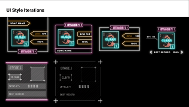SwipeBeat UI Style Iterations