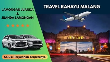 Travel Lamongan Juanda dan Juanda Lamongan pakai mobil Innova, Calya dan tugu masuk Kota Lamongan