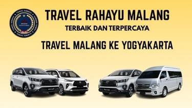 Travel Rahayu Malang, terbaik, terpercaya rute Malang ke Yogyakarta pakai mobil Innova warna putih