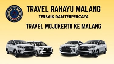 Travel Rahayu Malang, terbaik, terpercaya rute Mojokerto ke Malang pakai mobil Innova warna putih