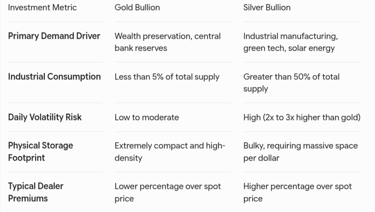 Investing in gold or silver chart