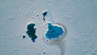 salt desert with water
