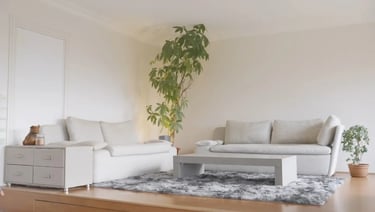 Un salon avec des canapés nettoyé à Montbonnot