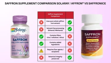 2 bottles of saffron supplements