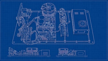 Blueprint tecnico di un sistema elettronico RF per trattamenti estetici e medicali professionali