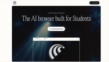 screenshot-of-perplexity-comet-browser-downlaod-for-student-page