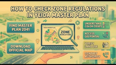how to check zone regulations in yeida master plan