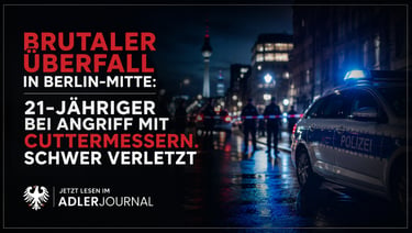 Polizeiwagen im Einsatz bei Nacht in Berlin-Mitte im Einsatz bei der Berichterstattung über einen br
