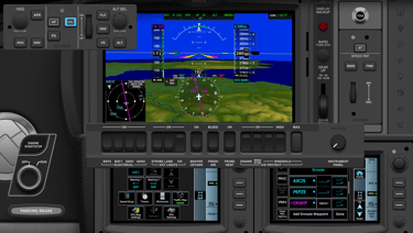 Preview of the free AVNX Vision Jet touch panel for MSFS 2024
