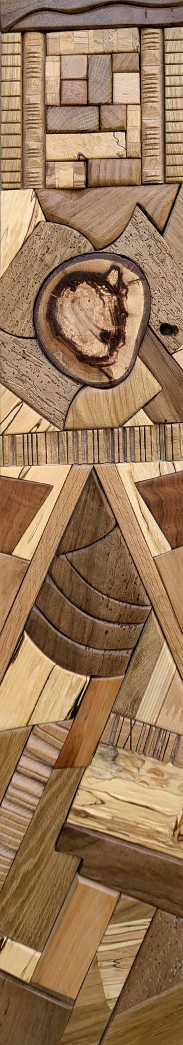 Tableau bois Apex, relief naturel vertical par Fabrice Deshayes, atelier Kandfact