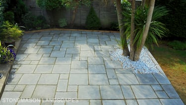 Replica antique grey stone multi size slabs patio project pack