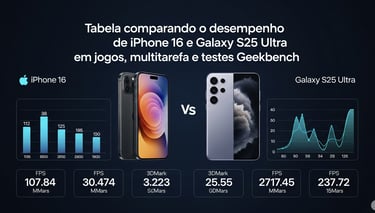 um smartphone com tela de um smartphone com gráficos de dados e dados