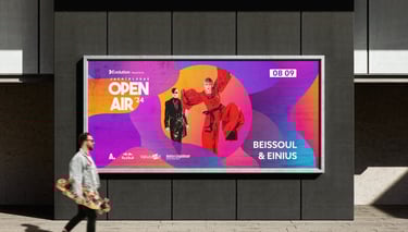 Brand identity design for Jachtklubas Open Air 2024