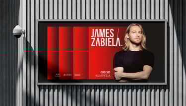Digital marketing design for James Zabiela