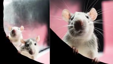 groupe de rats de compagnie qui vit dans une cage royale propre et nettoyée 