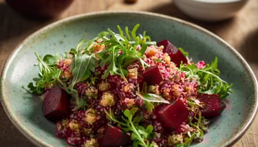Rote Beete Salat Quinoa, Reis, Couscous
