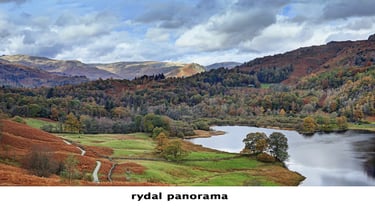 the lake district photograph rydal water with distant hills and fells