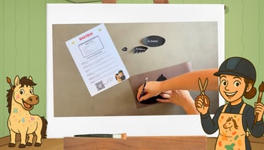 Schablone auf den Bastelkarton pausen