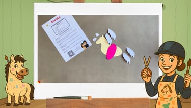 Fertig ausgeschnitte Teile für das Wäscheklammer-Pferd