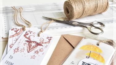 making handmade stationery in the workshop with eco-friendly materials