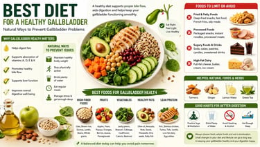 Healthy gallbladder diet featuring fruits
