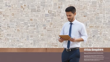 A student reading a book in a cozy library setting.