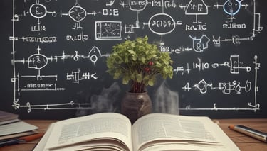 A group of students discussing in a classroom with charts on the wall.
