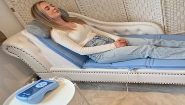 woman receive PEMF treatment