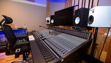 Mixing console in Studio A at recording studio in Atlanta, GA
