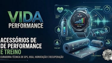 Acessórios de performance: GPS, ioga e hidratação técnica. Vida Performance.