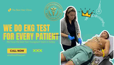 hair transplant preparation with EKG test