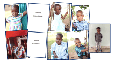 Fotocollage von Kindern des Baby Home