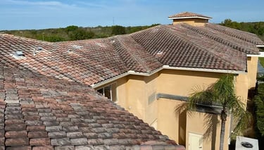 tile roof cleaning Broward county FL before and after 