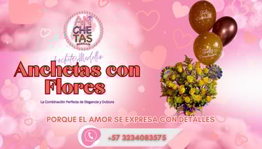 a bouquet of flowers and balloons for a special occasion