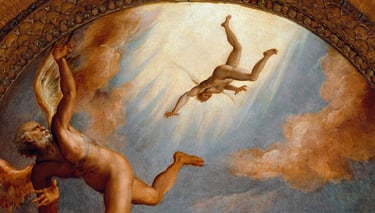 La chute d'Icare par Maso da San Frianno
