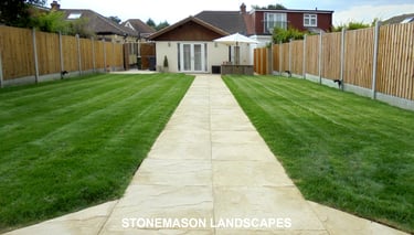 Large multi-level tiered garden makeover, sleeper retaining wall and steps elevated garden