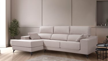 a living room with a couch and a rug