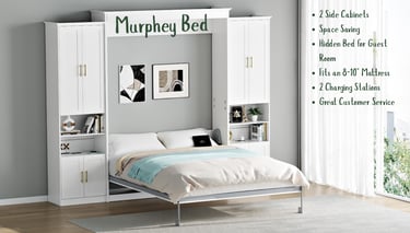 a bedroom with a bed and a bed with a bookcase