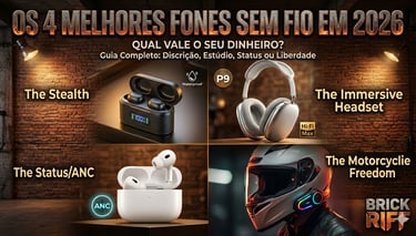 "Os melhores fones sem fio de 2026 - Guia Completo BRICK RIFF."