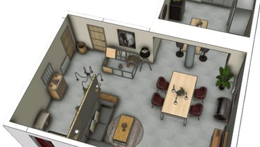 Plan d'agencement séjour cuisine