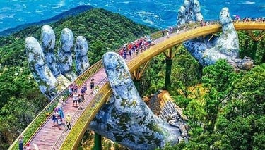 Vietnam tour: Hanoi, Halong Bay, Golden Bridge, Trang An boat, Hoi An, Cu Chi Tunnels.
