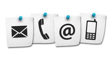 Logos courrier, téléphone, email et smartphone