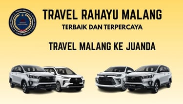 Travel Rahayu Malang, terbaik dan terpercaya rute Malang ke Juanda pakai mobil Innova warna putih
