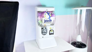 sewa mesin gachapon mini white putih jabodetabek