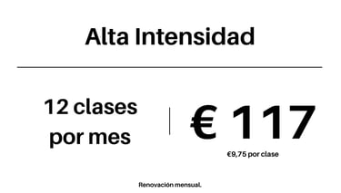 plan de alta intensidad